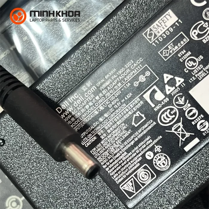 Sạc laptop Dell 90W 19.5V-4.62A đầu kim nhỏ zin (4) Sạc Laptop Dell 90w 19.5v 4.62a đầu Kim Nhỏ Zin (4)