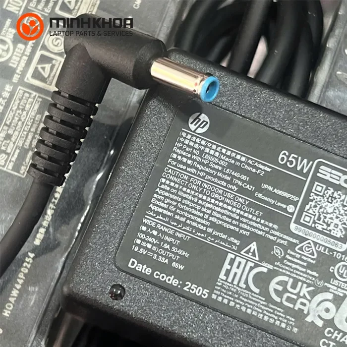 Sạc laptop HP 65W 19.5V-3.33A đầu kim nhỏ 4.5x3.0mm zin (2) Sạc Laptop Hp 65w 19.5v 3.33a đầu Kim Nhỏ 4.5x3.0mm Zin (2)