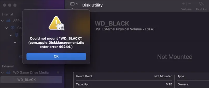Sửa Lỗi Com.apple.diskmanagement.disenter 49244 Trên Macos (4)