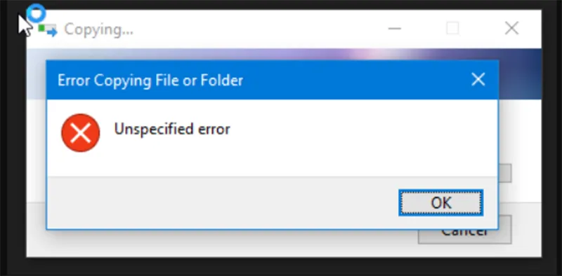 Lỗi Unspecified Error Copying File Or Folder Trên Windows 10 (8)