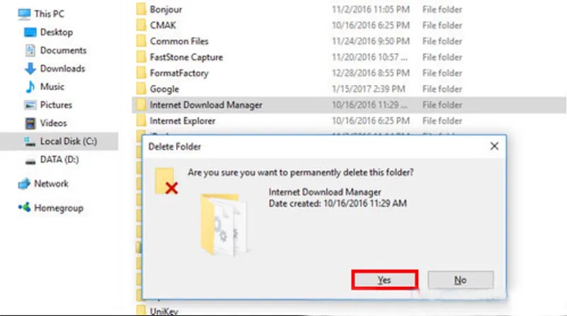 Cách Xoá Gỡ Cài đặt Idm Sạch Sẽ (11)
