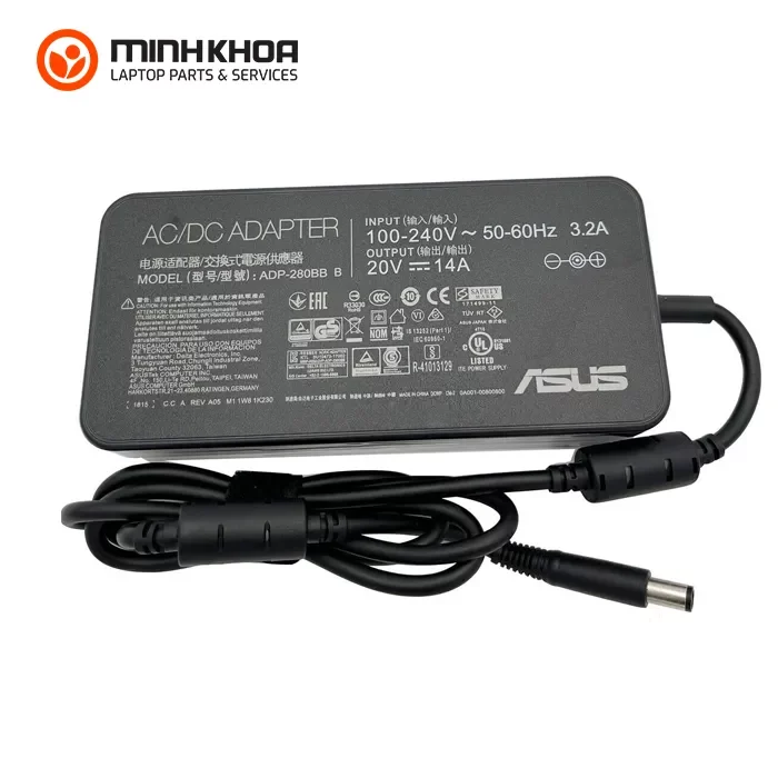 Sạc Asus 280W 20V-14A kim lớn 7.4x5.0mm zin (4) Sạc Asus 280w 20v 14a Kim Lớn 7.4x5.0mm Zin (4)