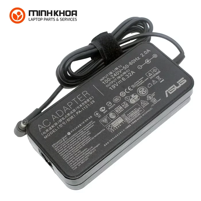 Sạc laptop Asus 120W 19V-6.32A kim lớn 6.0x3.7mm zin (1) Sạc Laptop Asus 120w 19v 6.32a Kim Lớn 6.0x3.7mm Zin (1)