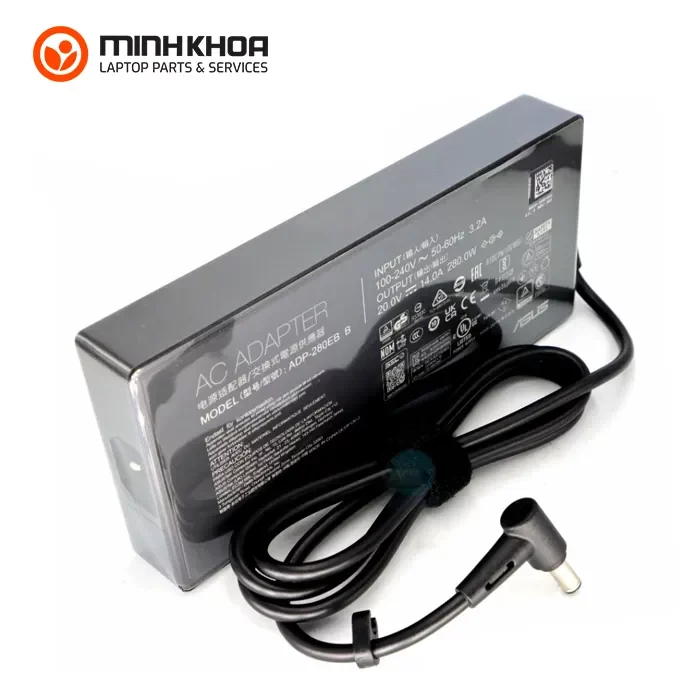 Sạc laptop Asus 280W 20V-14A kim lớn 6.0x3 (2) Sạc Laptop Asus 280w 20v 14a Kim Lớn 6.0x3 (2)