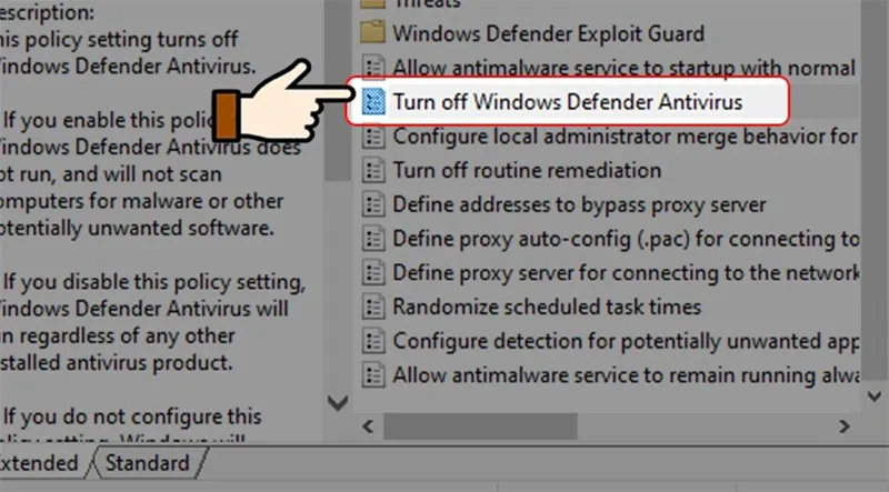 Cách Tắt Window Defender Win 10 (8)