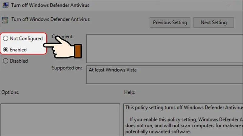 Cách Tắt Windows Defender Win 10 (2)