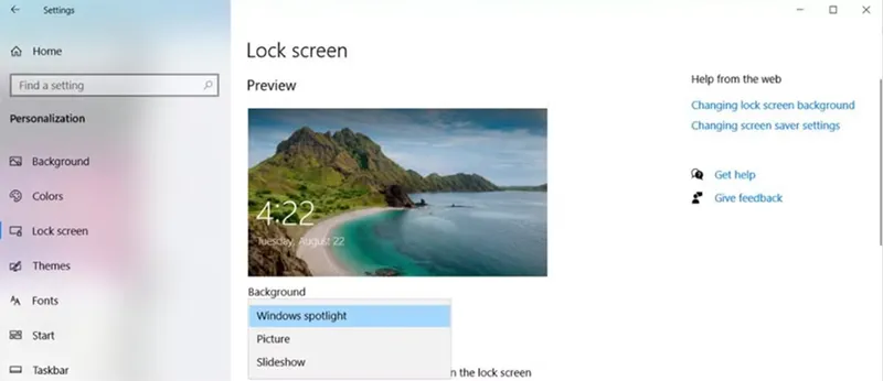 Ảnh Màn Hình Khóa Windows 10 được Chụp ở đâu (2)