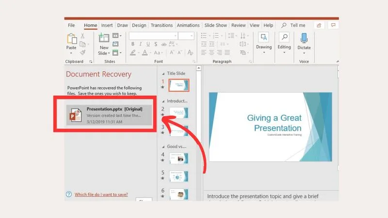 Cách Khôi Phục File Powerpoint Chưa Save (16)