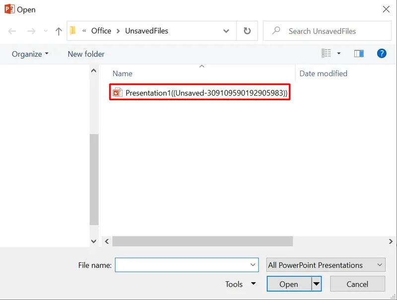 Cách Khôi Phục File Powerpoint Chưa Save (3)