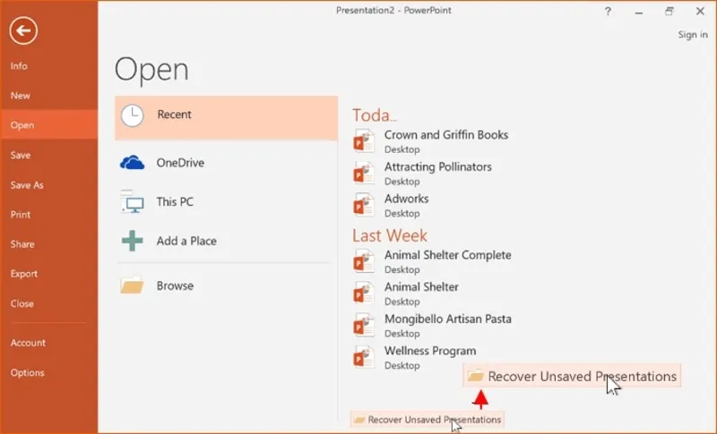 Cách Khôi Phục File Powerpoint Chưa Save (51)