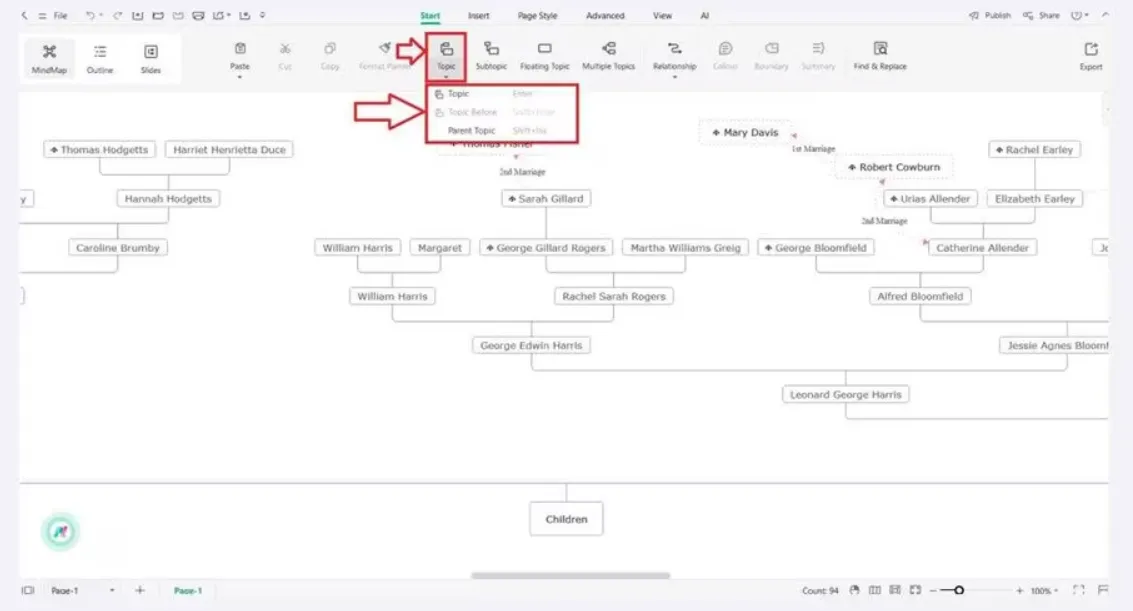 Cách Làm Cây Gia Phả Trong Word (10)