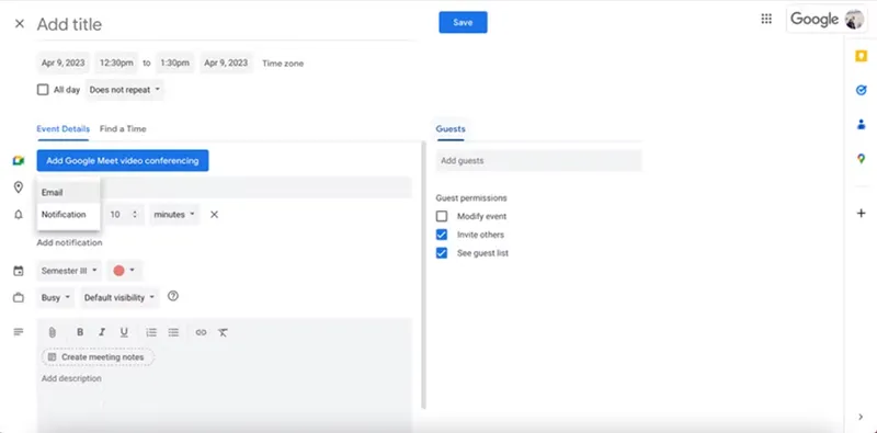 Cách Sắp Xếp Cho Học Kỳ Với Lịch Google (11)