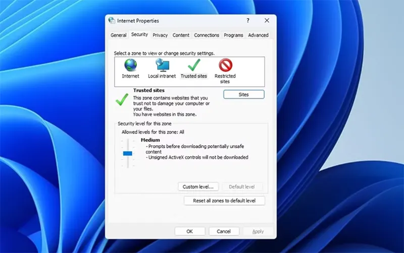 Cách Thêm Trang Web đáng Tin Cậy Trên Windows 11 (19)