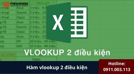 Cách Dùng Hàm Vlookup 2 điều Kiện Trong Excel (2)
