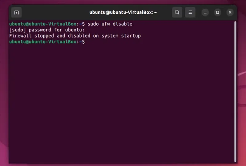 Cách Tắt Firewall Trong Ubuntu (3)