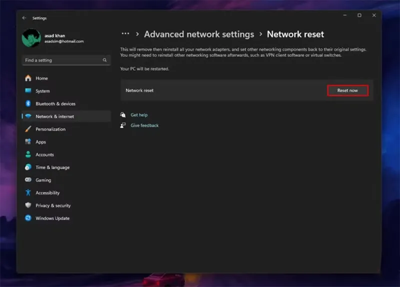 Lỗi Windows Not Could Find A Driver For Your Network Adapter (11)