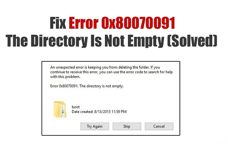 Cách Khắc Phục Lỗi The Directory Is Not Empty (3)