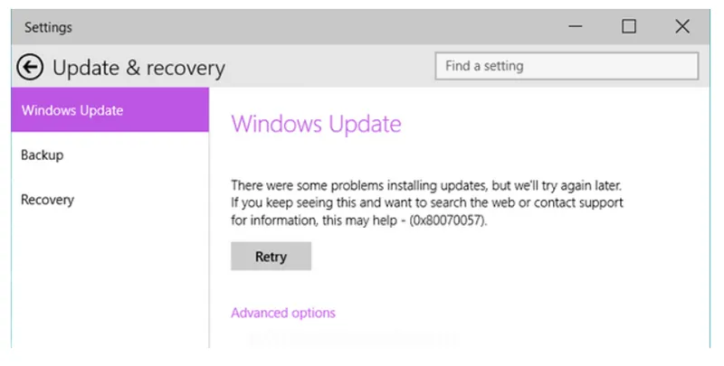 Lỗi 0x80070057 Trên Windows 1087 (7)