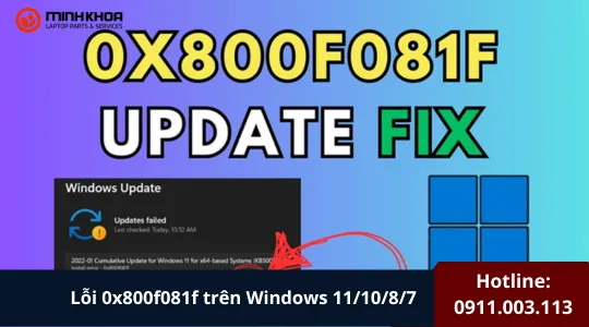 Lỗi 0x800f081f Trên Windows 111087