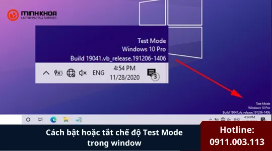 Cách Bật Hoặc Tắt Chế độ Test Mode Trong Window (5)