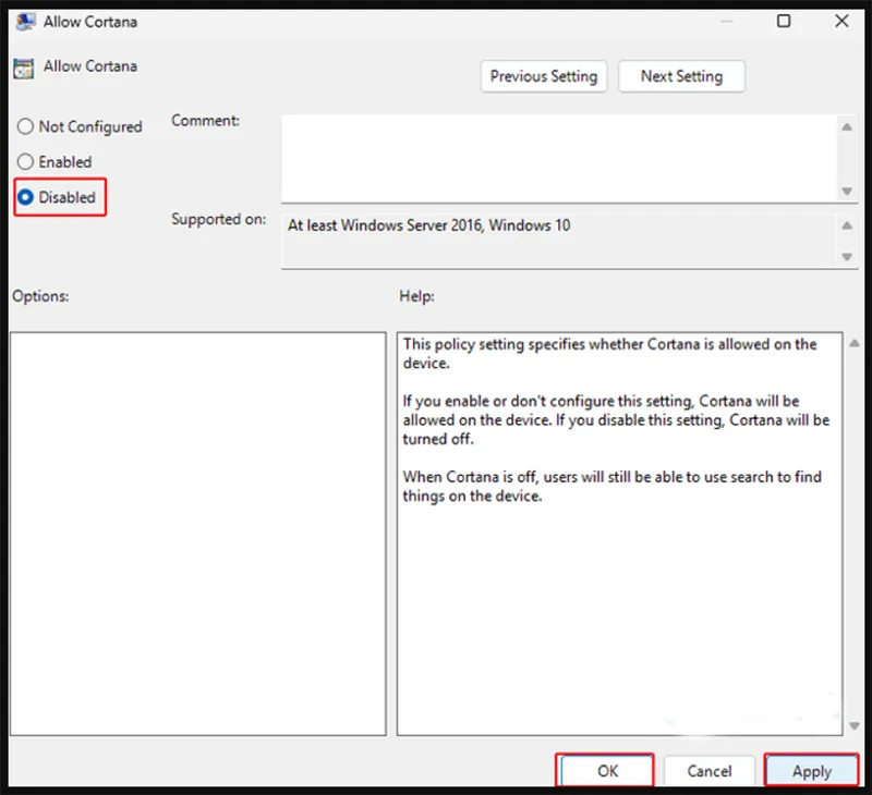 Cách Tắt Cortana Trên Windows 1110 (5)