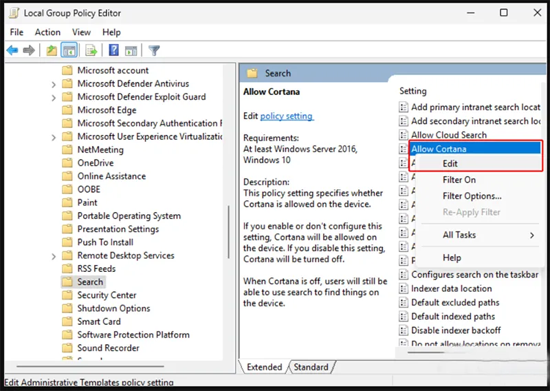 Cách Tắt Cortana Trên Windows 1110 (6)