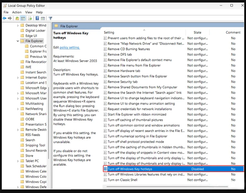 Cách Vô Hiệu Hoá Và Kích Hoạt Phím Tắt Trong Windows 11 (3)