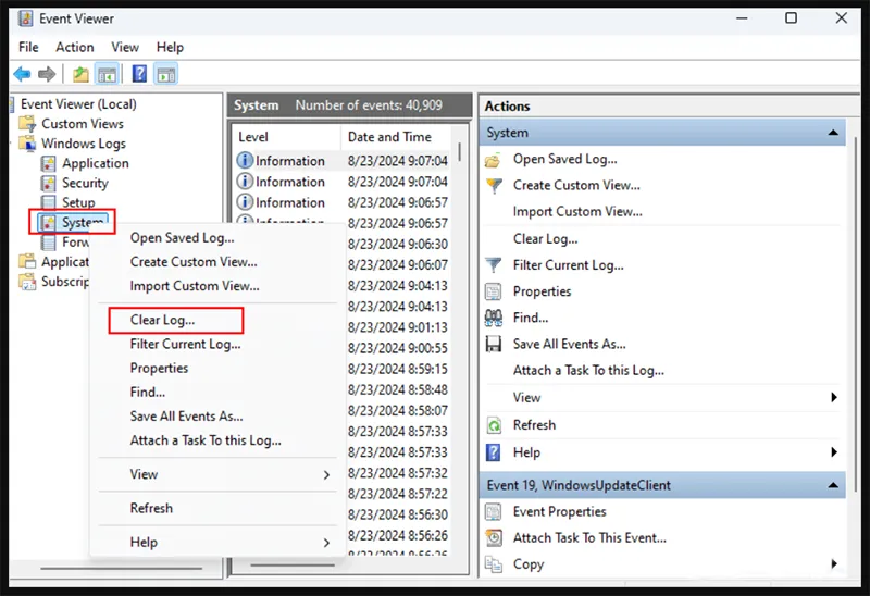 Xóa Tệp Nhật Ký Hệ Thống Trong Windows 11 (4)