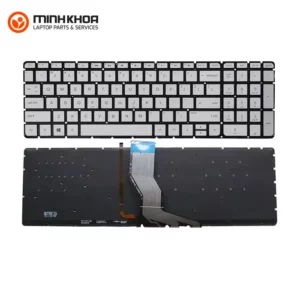 Bàn phím laptop zin led HP Pavilion 15AB bạc 15AU