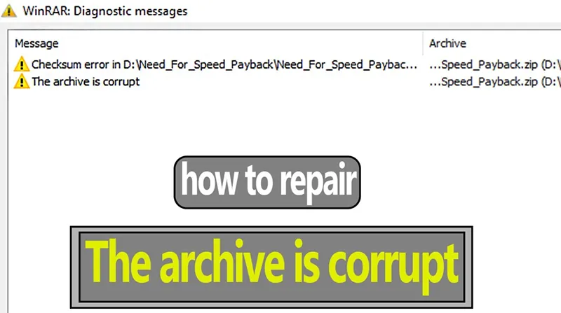 Lỗi The Archive Is Corrupted Zip, File Rar Bị Corrupt (6)