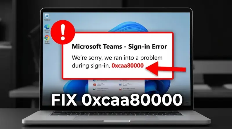 Khắc Phục Lỗi Microsoft Teams 0xcaa80000 (9)
