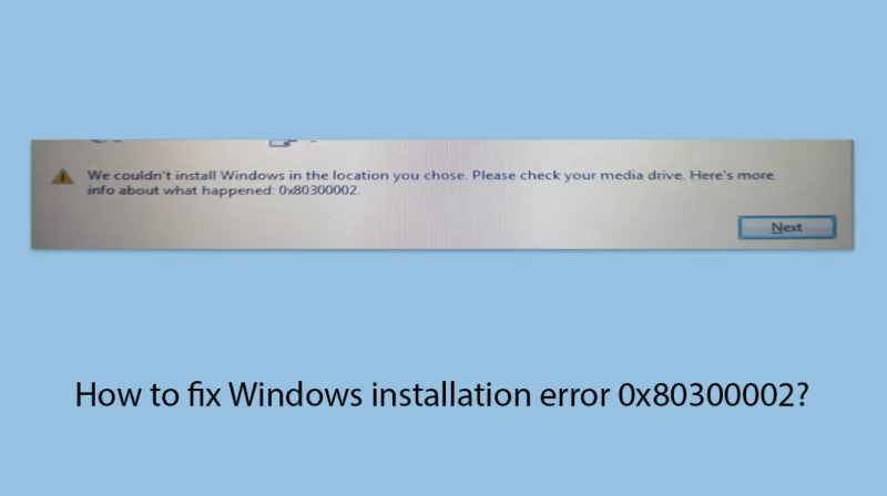 Lỗi Cài đặt Windows 0x80300002 (6)