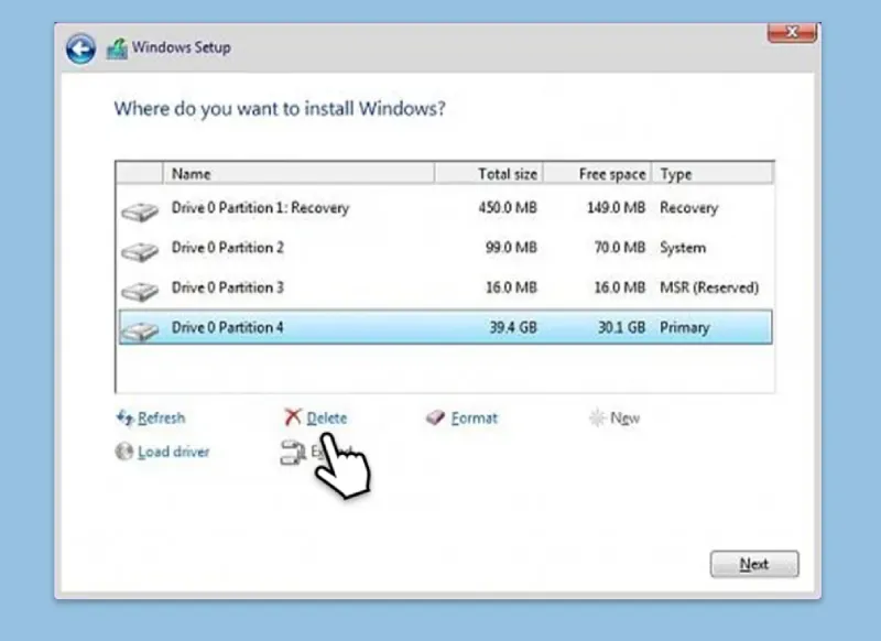 Lỗi Cài đặt Windows 0x80300002 (8)