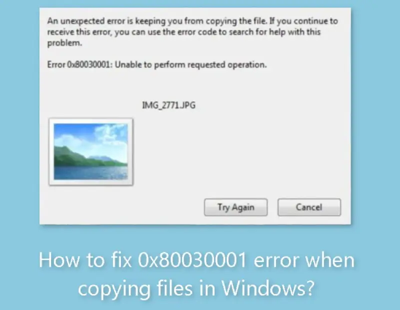 Lỗi Sao Chép 0x80030001 Trên Windows (1)